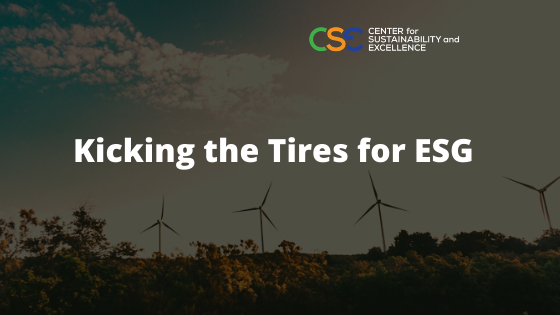 SASB and TCFD guidelines: Kicking the Tires for ESG
