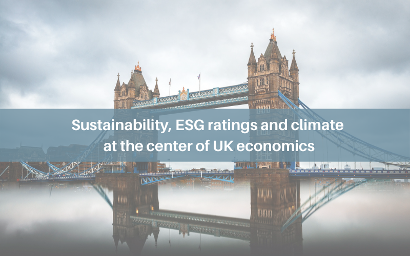 Sustainability, ESG ratings and climate at the center of UK economics