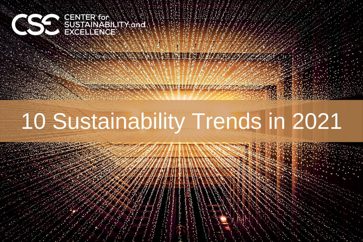 10 Trends that will shape Sustainability in 2021 and beyond