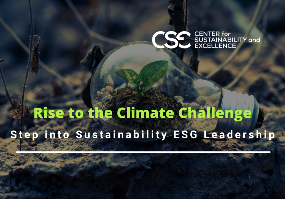 Rise to the Climate Challenge: Step into Sustainability ESG Leadership