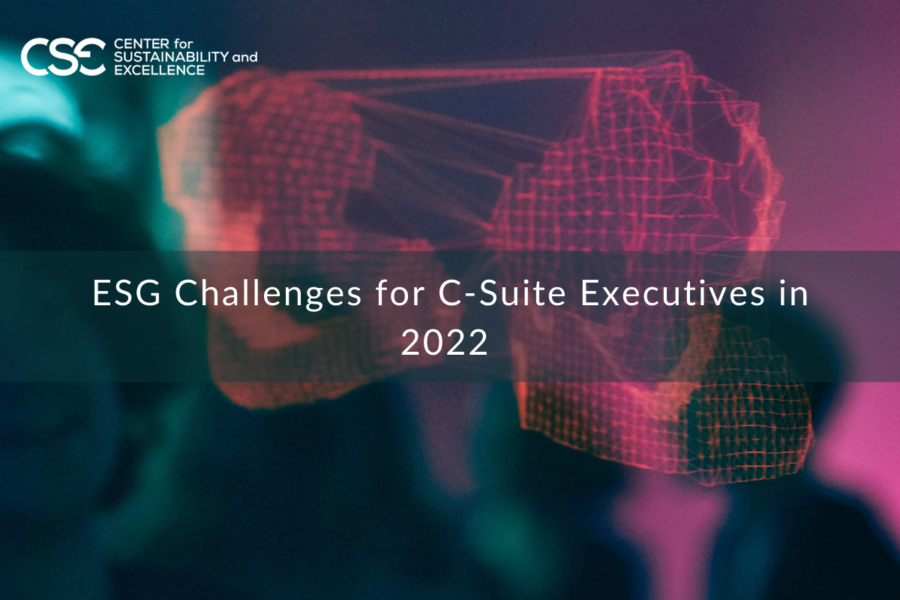 ESG challenges for C-Suite Executives in 2022