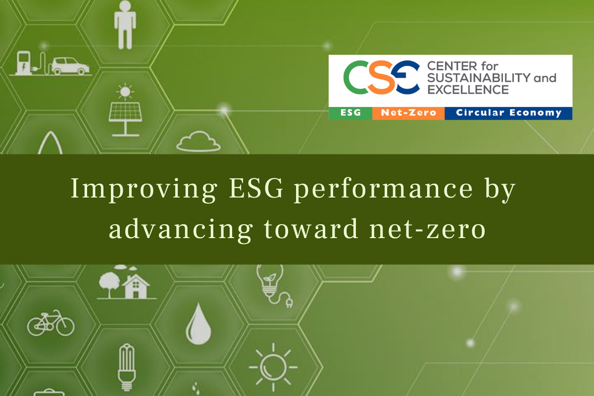 Improving ESG performance by advancing toward net-zero