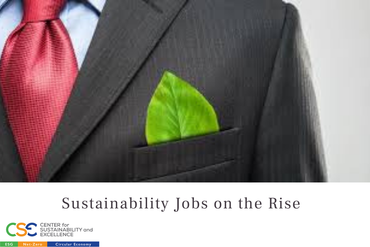 Sustainability jobs on the rise