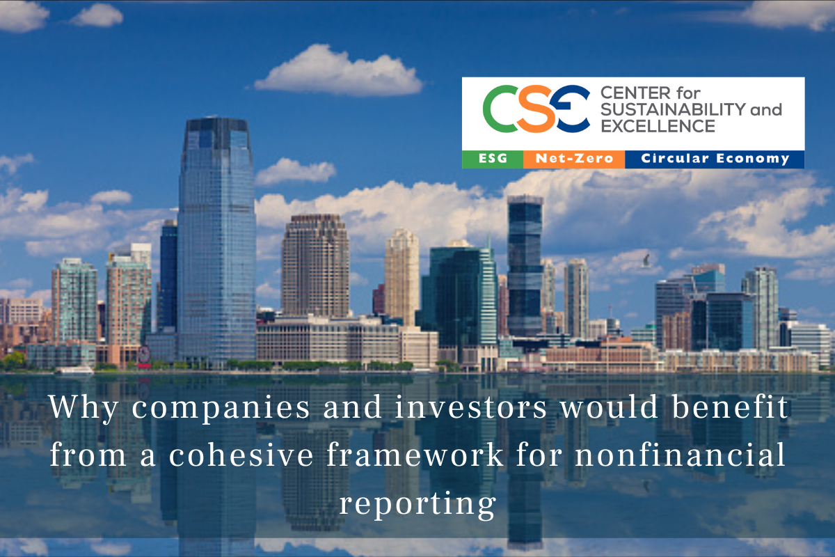Why companies and investors would benefit from a cohesive framework for nonfinancial reporting