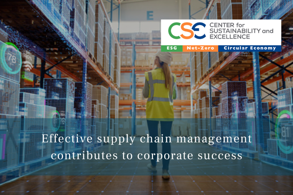 Effective supply chain management contributes to corporate success