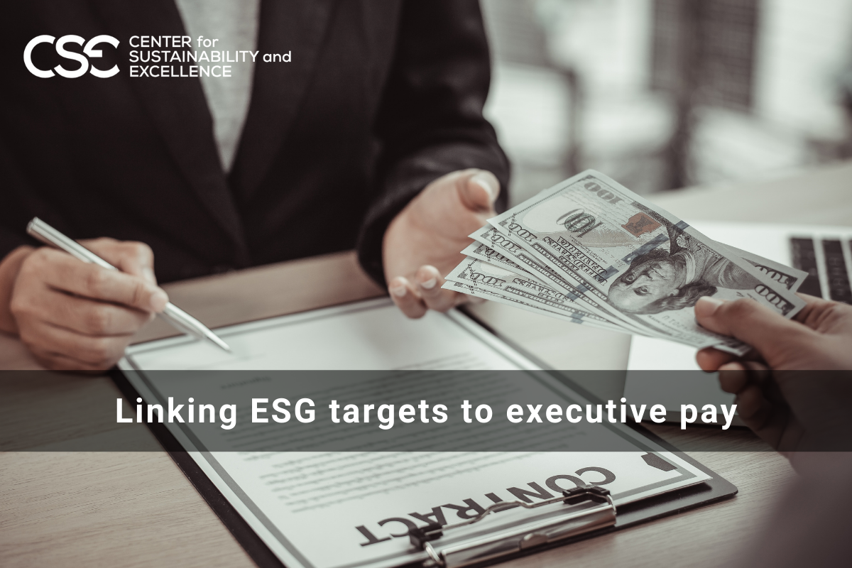Linking ESG targets to executive pay