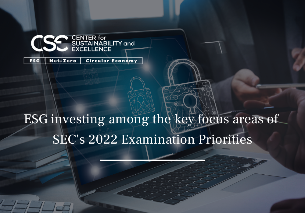 La inversión ASG, entre las principales áreas de interés de las prioridades de examen de la SEC para 2022