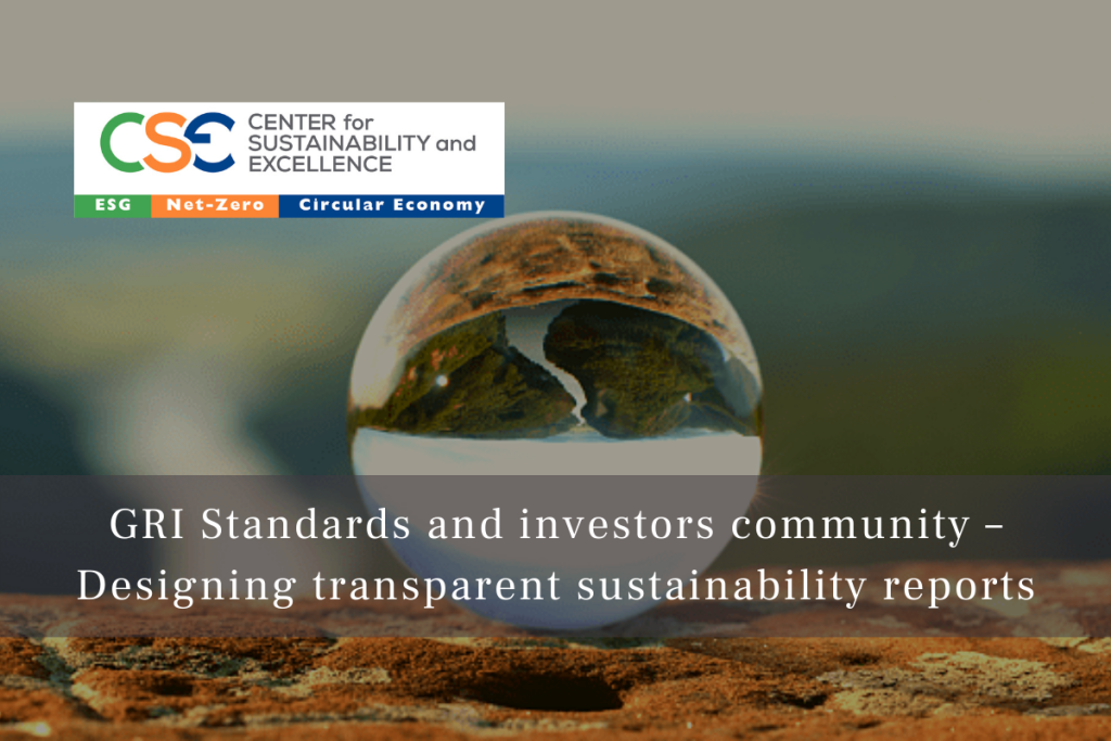 GRI Standards and investors community – Designing transparent sustainability reports