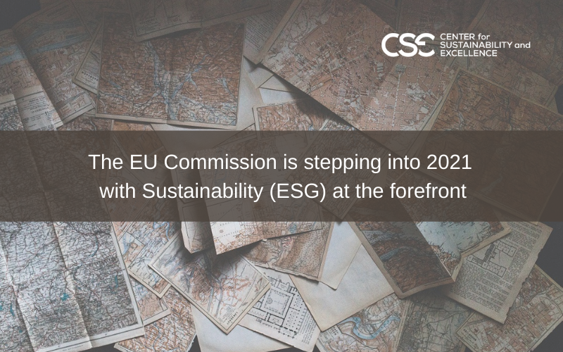 The EU Commission is stepping into 2021 with Sustainability (ESG) at the forefront
