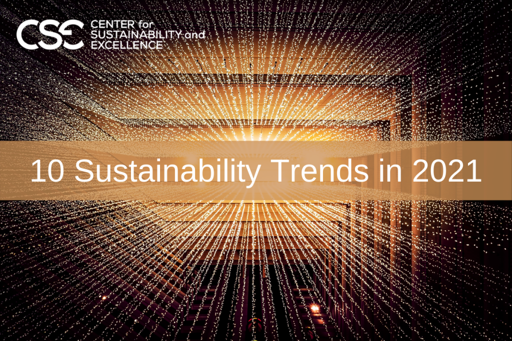 10 Trends that will shape Sustainability in 2021 and beyond