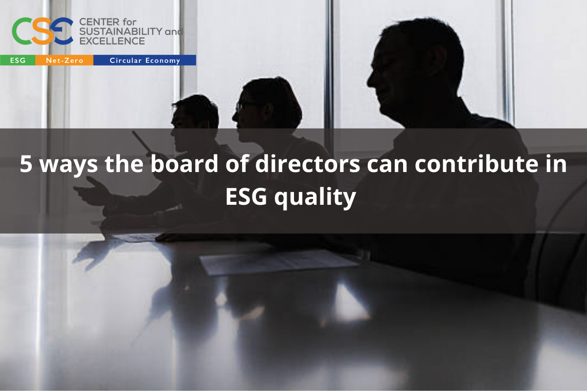 5 formas en que el consejo de administración puede contribuir a la calidad ASG