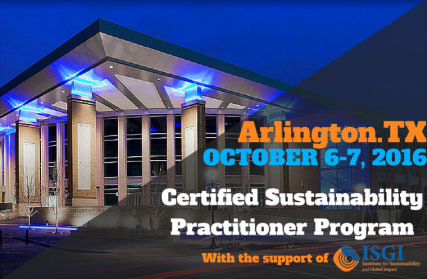 CSE educates Sustainability Professionals with the support of University of Texas at Arlington, Institute for Sustainability and Global Impact (ISGI)