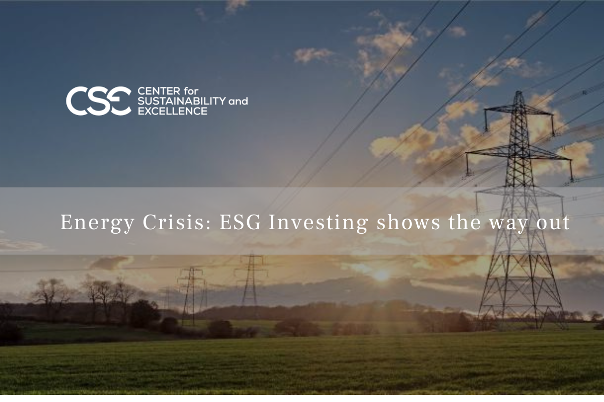 Crise énergétique : L'investissement ESG montre la voie à suivre