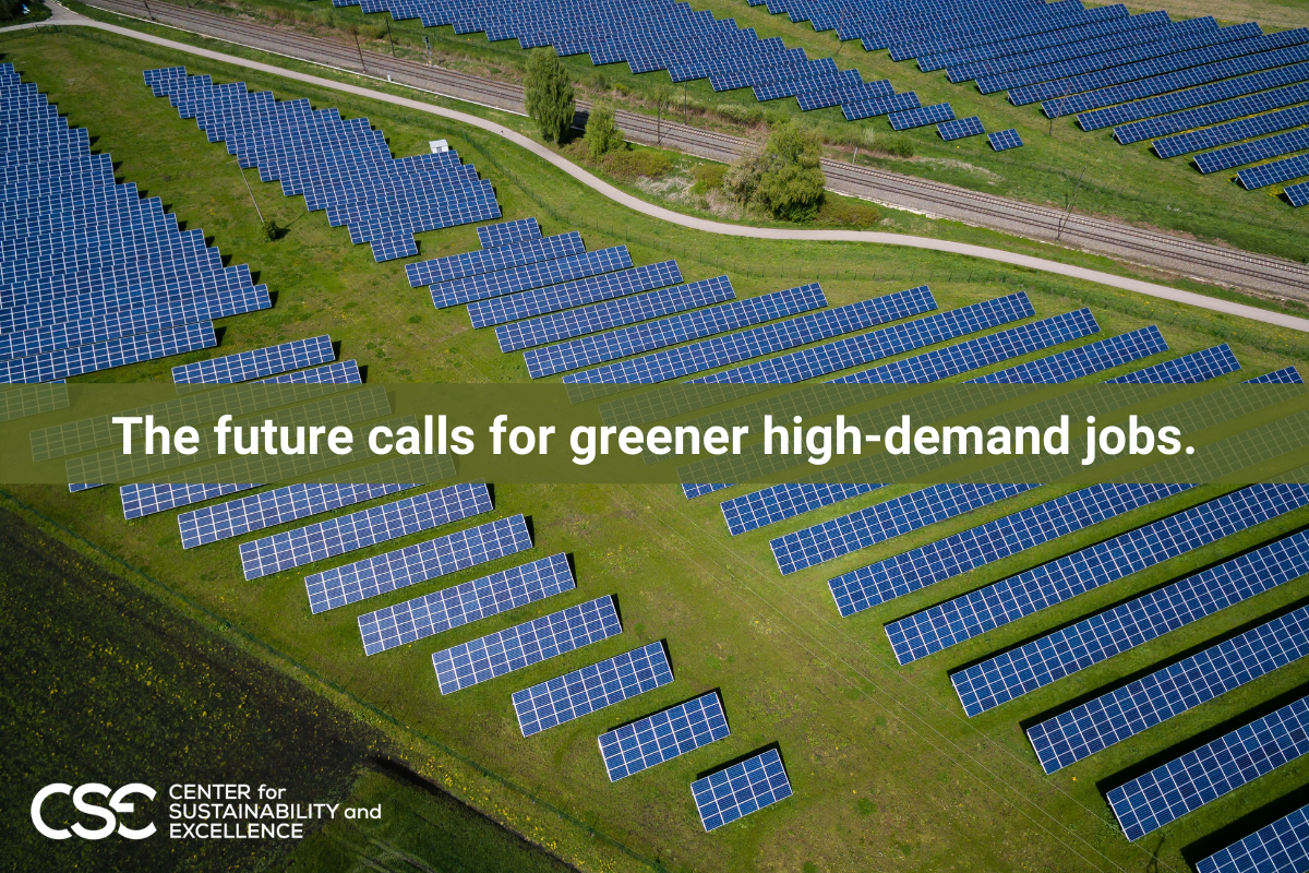 L'avenir appelle des emplois plus verts et à forte demande.