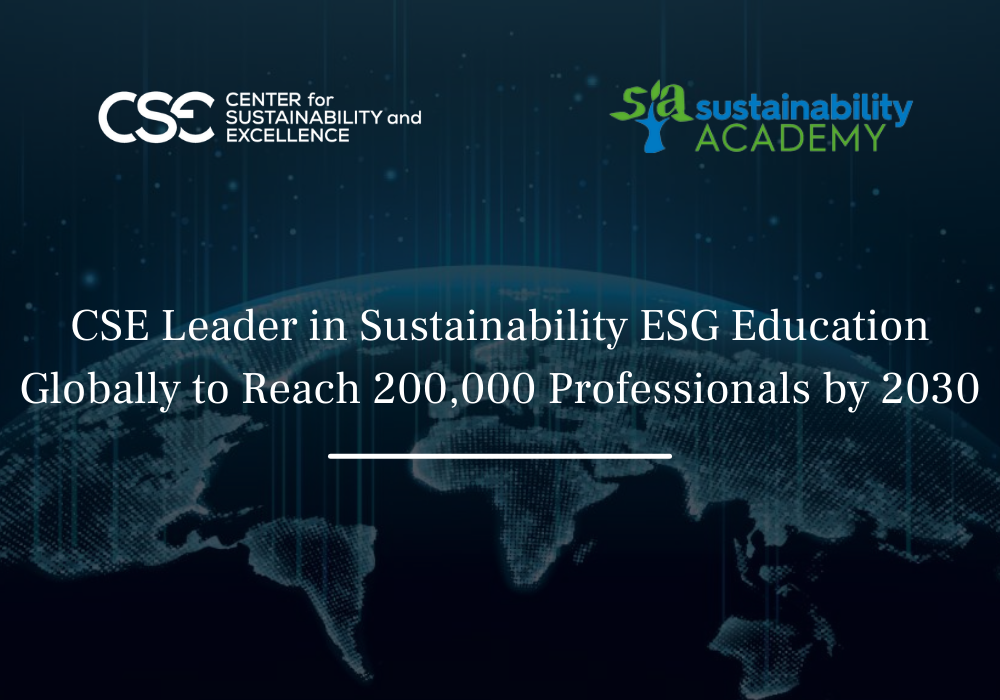 CSE Leader in Sustainability ESG Education Globally to Reach 200,000 Professionals by 2030