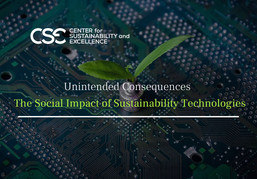 Unintended Consequences – the Social Impact of Sustainability Technologies