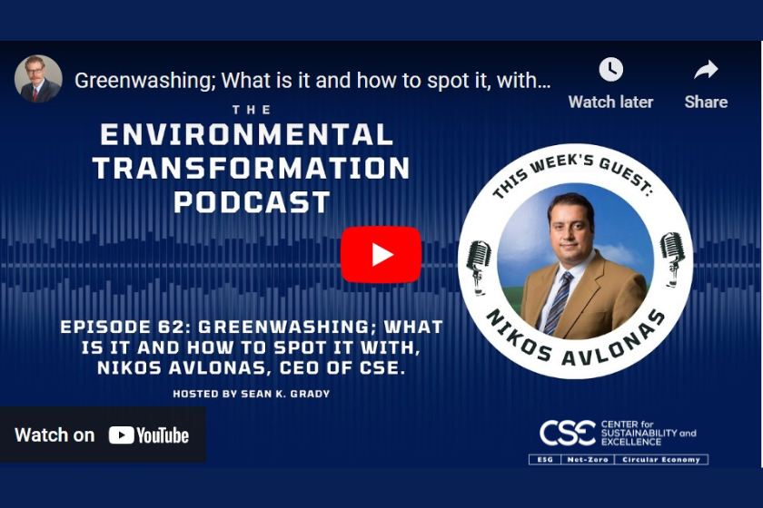 Nikos Avlonas discusses Greenwashing at the Environmental Transformation Podcast